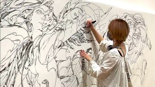 米山舞✕寺田克也！联动创作巨幅插画！