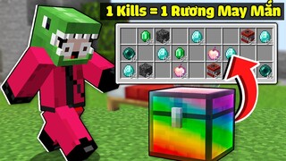 Minecraft Bedwars, Nhưng Tiêu Diệt 1 Mạng Sở Hữu Rương May Mắn Đồ Siêu Vip Troll Noob Team