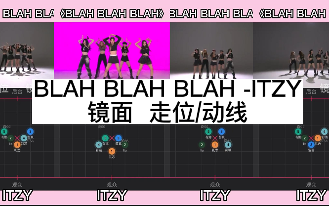 【走位/动线】ITZY新曲《blah blah blah》镜面走位 动线