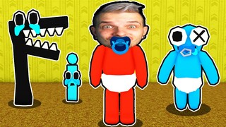 PŁACZĄCE LITERKI ALPHABET LORE i DZIDZIUSIE RAINBOW FRIENDS w BACKROOMS w ROBLOX - Backrooms Morphs