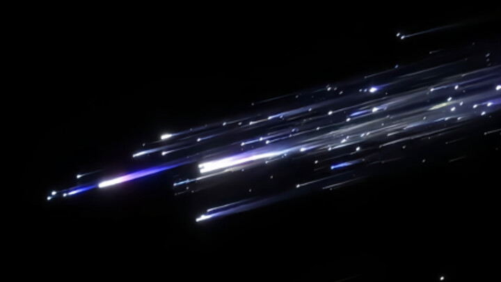 “I was once fortunate enough to look up at the sky and see three shooting stars～”