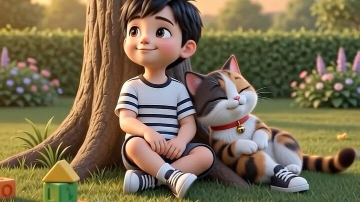 🐈🧒🏻 การผจญภัยของน้องยิ้มและสามสี - SS.1#Cartoon #AI #การ์ตูน #น่ารัก