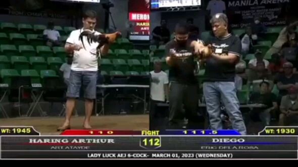 lupit ng mga manok ni eric dela rosa part5 (entry name: Diego)ladyluck AEj 6-cock derby march 1,2023