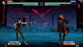 KOF15　覇者vs拳皇　レアキャラ　ユリvsククリ　砂の化身が大暴れ