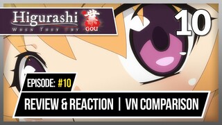 Higurashi Gou: Episode 10 | Review, Reaction & VN Comparison! - It's Too Late…