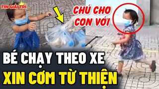 CAY MẮT trước cảnh Bé Gái 2 tuổi CHẠY MARATHON theo xe XIN CƠM Từ Thiện