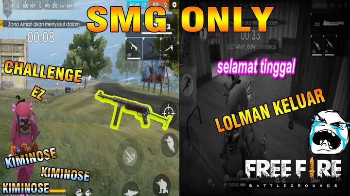 GUILD BEBLOVERS BUBAR!? CHALLENGE SMG ONLY - Free Fire Indonesia
