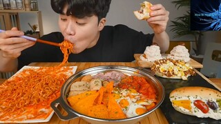 Mukbang bánh mì phô mai kem p2 #anngon