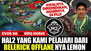 BEDAH GAMEPLAY LEMON Belerick Offlane - RRQ vs EVOS SG MATCH 1 M2 Mobile Legends