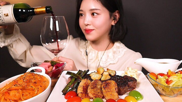 【Boki vietsub】Wen Fuhui – Video cuối cùng của chị Boki trong năm 2019: Bò bít tết + rượu vang đỏ + m