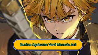 Demon Slayer Zenitsu Agatsuma Versi Manusia Asli