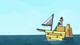 "การ์ตูนบ็อกซ์ซีรีส์" จะทำอย่างไรถ้าเจอโจรสลัดตัวร้ายขณะล่องเรือ - เผชิญหน้าโจรสลัดโดยบังเอิญ