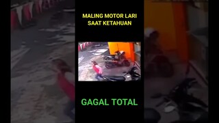 Maling Motor Lari Dikejar Emak² #shorts