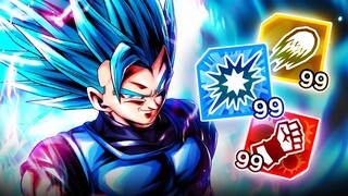 (Dragon Ball Legends) FULL LVL 99 ARTS BOOST SUPER SAIYAN BLUE SHALLOT DOING GAME BREAKING DAMAGE!