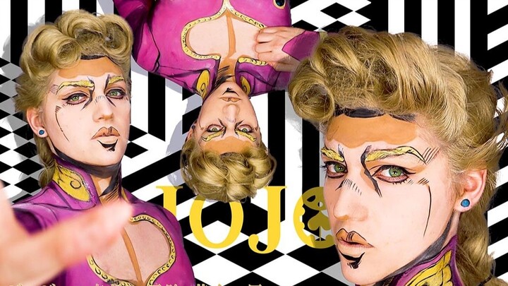 Nuclear energy body painting JOJO imitation makeup! People who have seen this video say I have a dre