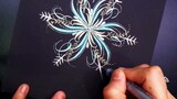 Brush painting-Snowflake for Christmas
