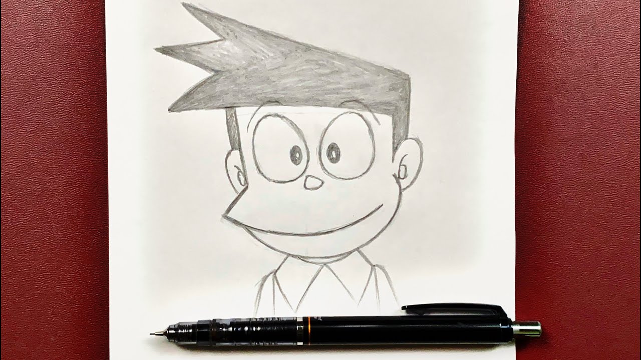 Easy cartoon drawing | how to draw suneo from doraemon step-by-step -  Bilibili