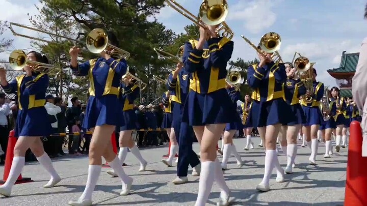 Cherry Blossom Parade of Yoto Tachibana Senior High School Band in 2016.