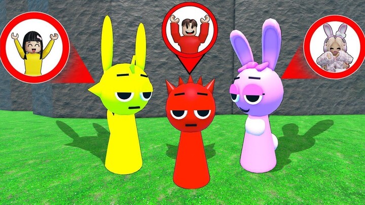 Yuta, Mio Dan Baby Celine Mencari Morps Sprunki  ROBLOX