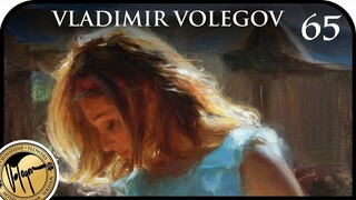 Girl in turquoise dress oil painting time lapse by Vladimir Volegov