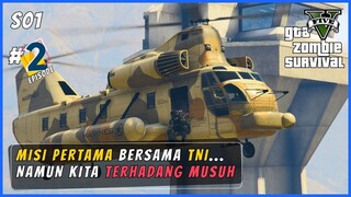 MISI MENGANTAR JASAD TNI KE BASE - GTA 5  ZOMBIE SURVIVAL # 2