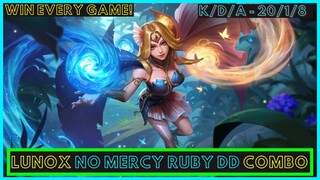 LUNOX RUBY DD COMBO | LUNOX GAMEPLAY 2021 | LUNOX BEST BUILD AND EMBLEM 2021