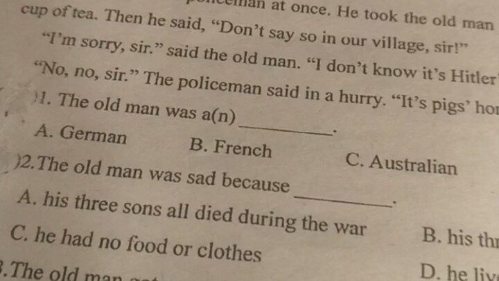 Ketika Hitler Muncul di Lembar Soal