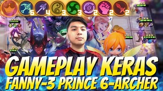 GAMEPLAY KERAS FANNY 3 PRINCE TAPI JADI 6 ARCHER ! FULL TRANSISI FULL POSISIONING !! MAGIC CHESS