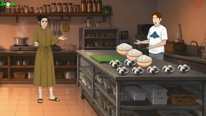 AZAB PENJUAL ONIGIRI CURANG YANG MENGHALALKAN SEGALA CARA E DEMI MENGUSIR PESAINGNYA ANIMASI AZAB