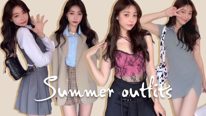 ลุคบุ๊กสไตล์หน้าร้อน / รุ่นพี่เกาหลีหรือสาวแซ่บเซ็กซี่ลุคใส?