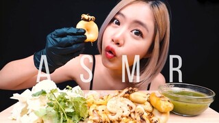 ASMR กินปลาหมึกย่าง น้ำจิ้มแซ่บ | ASMR SQUID,CUTTLEFISH & JELLYFISH | ASMR 오징어 해파리 MUKBANG | FAHASMR