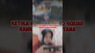 KETIKA RUOK FF SOLO SQUAD RANKED PAKAI KATANA