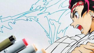[ Kimetsu no Yaiba ][Lukisan tangan] Seberapa cepat pisaunya, seberapa keras sundulannya!——Seni Nkey