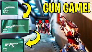 Playing Gun Game in VALORANT... - NEW Custom Game Mode