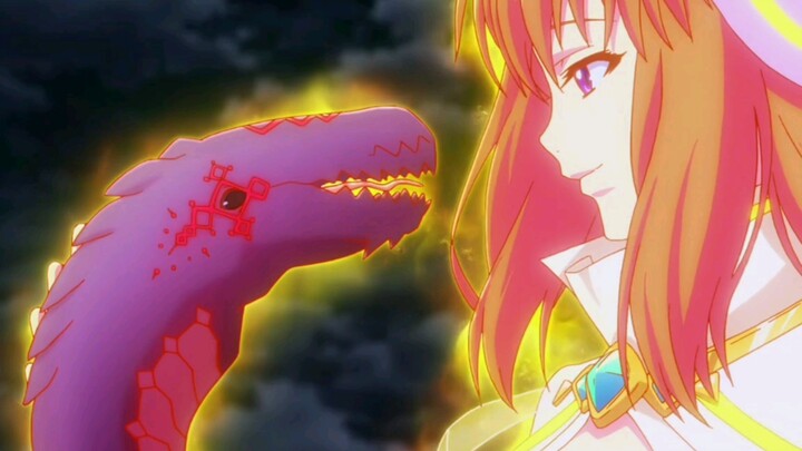 The heroine transformed into a goddess and destroyed the dark dragon with the holy light