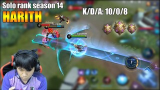 Solo rank season 14 with harith| Mythic rank gameplay [K2 Zoro]