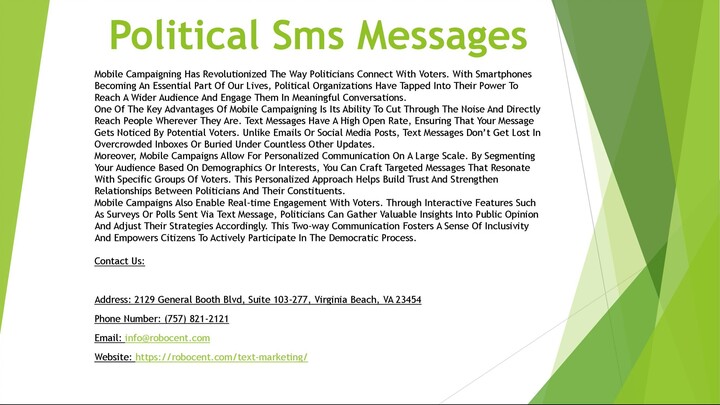 Political Sms Messages