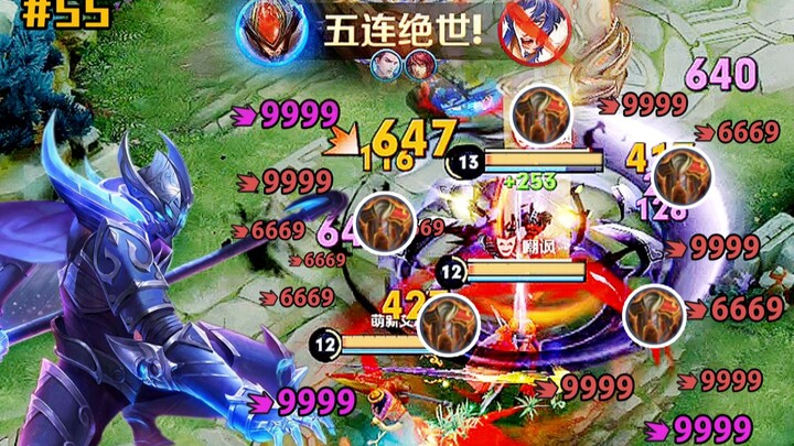[Top 5 King of Glory Pentakills] “Fan Build” plus “Dual-Boost Build” – Bai Qi is forever the god!