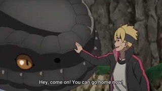 Boruto befriends a snake