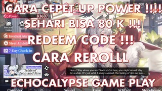 Tips Fast Up Power di Echocalypse, Cara Reroll + Redem Code !!!!!! ~ Echocalypse ID