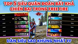 Top 5 Siêu Quân Đoàn Bất Khả Chiến Bại Trong Free Fire - Dàn Siêu Sao Khủng Nhất Free Fire