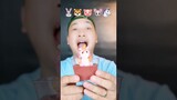 Makan Pudding Sesuai Emoji 🐰🐯🐷🐭🦄, Next #makansesuaiemoji apa lagi? #asmr #mukbang #pudding #jelly