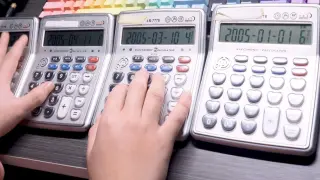 42 seconds to cheat directly! ! Four Calculators Play "Never Gonna Give You Up"
