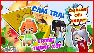 THỬ THÁCH KAMUI 24 GIỜ CẮM TRẠI TRONG THÙNG XỐP CÙNG KAIRON VÀ SIMMY TRONG MINI WORLD |  Kamui TV