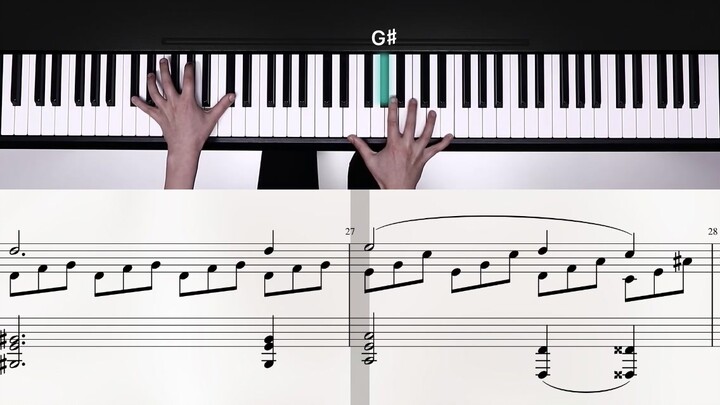 Musik lembaran piano Gerakan pertama Beethoven Moonlight Sonata
