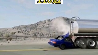 The ending of rear-end collision at different speeds, what a damn push-back feeling!