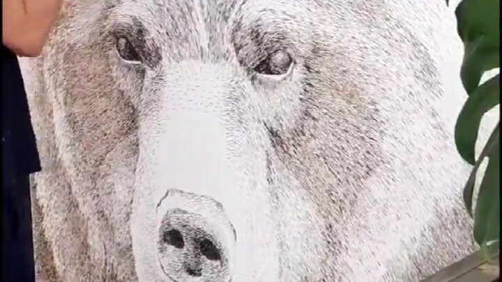 Russian Artist Creates Animal Portraits Using a Stapler