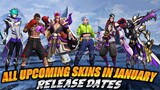 ALL UPCOMING SKINS IN JANUARY 2021 WITH RELEASE DATES | MOBILE LEGENDS BANG BANG