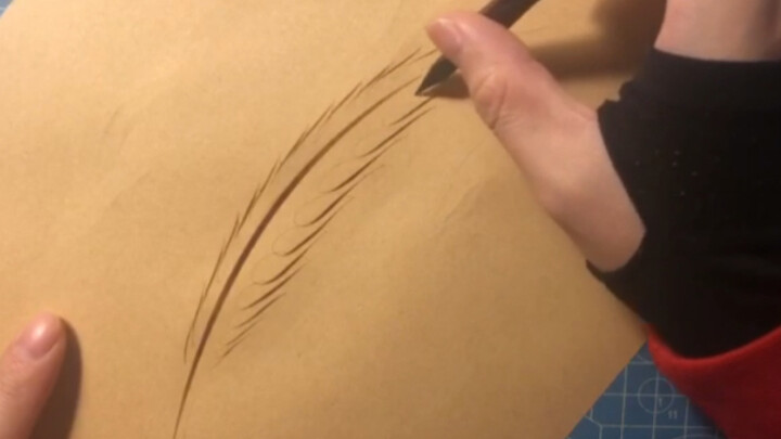 【Life】Drawing a quill pen with dip pen / offhand flourishing