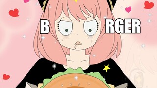 ANYA eats BURGER | ANYA CUTE | SPY x FAMILY